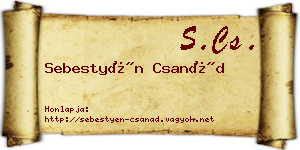 Sebestyén Csanád névjegykártya