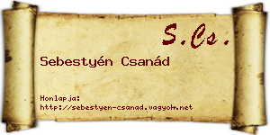 Sebestyén Csanád névjegykártya